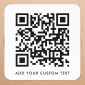 QR-code Minimaliseert eenvoudige, witte aangepaste Vierkante Sticker