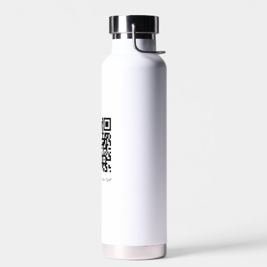 QR-code Minimaliseert eenvoudige, witte aangepaste Waterfles (Links)