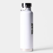 QR-code Minimaliseert eenvoudige, witte aangepaste Waterfles (Rechts)
