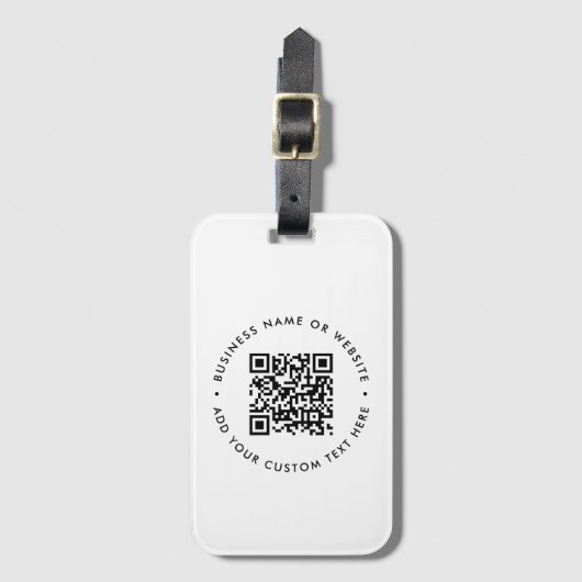 QR-code minimaliseert eenvoudige, witte, schone Bagagelabel (Voorkant (verticaal))