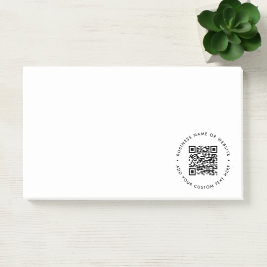 QR-code minimaliseert eenvoudige, witte, schone Post-it® Notes (Kantoor)