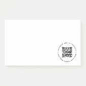 QR-code minimaliseert eenvoudige, witte, schone Post-it® Notes (Voorkant)