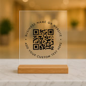 QR Code Minimalist Schone Eenvoudige Promotie Acryl Bord