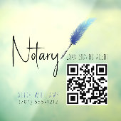 QR-code Minimalistisch Blauw & Wit Notaris Raamsticker (Vel 3)