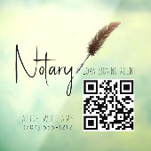 QR-code Minimalistisch Bruin & Wit Notaris Raamsticker (Vel 3)