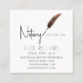 QR-code Minimalistisch bruin/witgeluid Vierkante Visitekaartje (Voorkant)