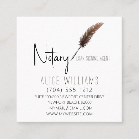 QR-code Minimalistisch bruin/witgeluid Vierkante Visitekaartje (Voorkant)