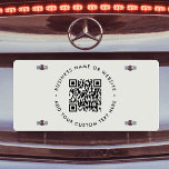 QR-code | Minimalistisch eenvoudig grijs budget Nummerplaat<br><div class="desc">Een eenvoudige sjabloon van het de bord van de douane grijze QR codevergunning in een moderne minimalistische stijl die gemakkelijk met uw code QR,  bedrijfsnaam of website en douanetekst kan worden bijgewerkt,  bijvoorbeeld aftasten me aan.. #QRcode #licence eplate #business</div>