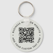 QR-code | Minimalistisch eenvoudig grijs budget Sleutelhanger (Voorkant)