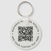 QR-code | Minimalistisch eenvoudig grijs budget Sleutelhanger (Achterkant)