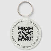 QR-code | Minimalistisch eenvoudig grijs budget Sleutelhanger (Voorkant)