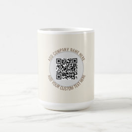 QR Code Minimalistisch Eenvoudig Grijs Koffiemok