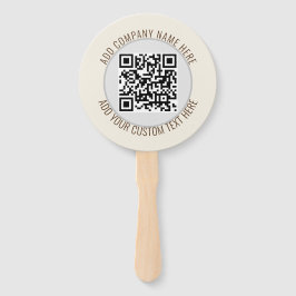 QR Code Minimalistisch Eenvoudig Grijs Rond Budget Handwaaier