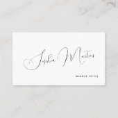 QR-code minimalistisch elegant naamschrift Visitekaartje (Voorkant)