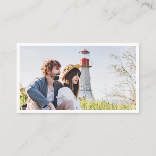 QR-code minimalistisch foto-trouwwebsite details Informatiekaartje (Achterkant)