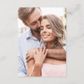 QR-code minimalistisch foto-trouwwebsite details Informatiekaartje (Achterkant)