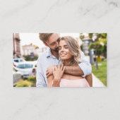 QR-code minimalistisch foto-trouwwebsite details Informatiekaartje (Achterkant)