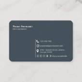 QR-code, minimalistisch modern, eenvoudig, profess Visitekaartje (Achterkant)