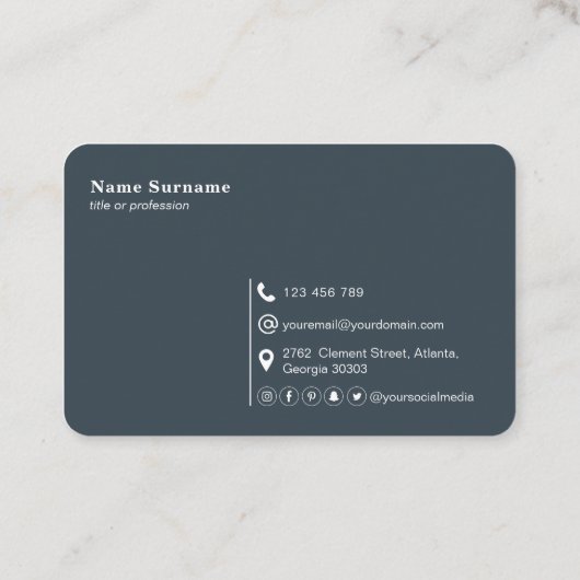 QR-code, minimalistisch modern, eenvoudig, profess Visitekaartje (Achterkant)