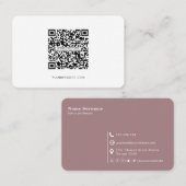 QR-code, minimalistisch modern, eenvoudig, profess Visitekaartje (Voorkant / Achterkant)