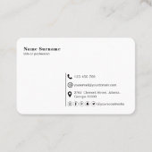 QR-code, minimalistisch modern, eenvoudig, profess Visitekaartje (Achterkant)