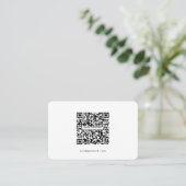 QR-code, minimalistisch modern, eenvoudig, zwart e Visitekaartje (Staand voorkant)