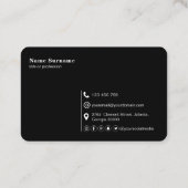 QR-code, minimalistisch modern, eenvoudig, zwart e Visitekaartje (Achterkant)