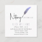 QR-code Minimalistisch Paars en witfoto Vierkante Visitekaartje (Voorkant)