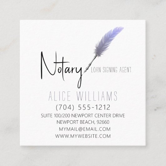 QR-code Minimalistisch Paars en witfoto Vierkante Visitekaartje (Voorkant)