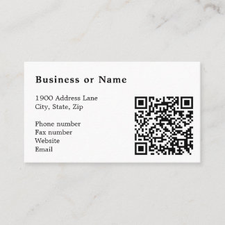 QR-code minimalistisch professioneel bedrijf Visitekaartje