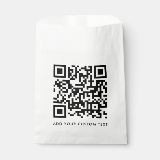 QR Code Minimalistisch Schoon Eenvoudig Wit Aangep Bedankzakje (Voorkant)
