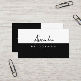 QR-code | Minimalistisch, social media Visitekaart Visitekaartje