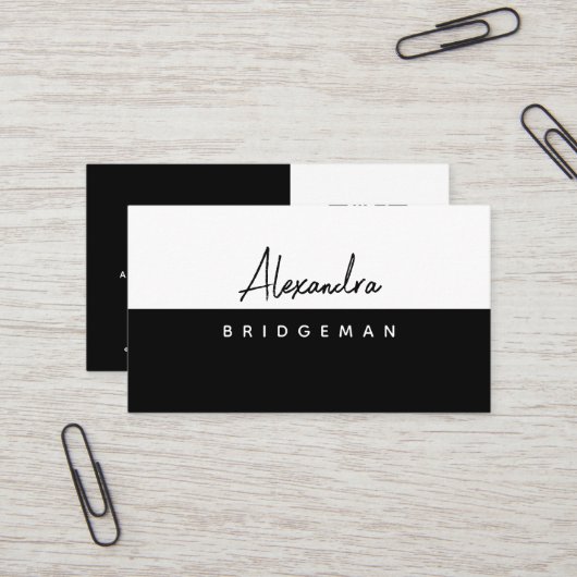 QR-code | Minimalistisch, social media Visitekaart Visitekaartje (Voorkant / Achterkant in situ)