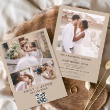 QR-code minimalistisch terracotta Wedding Phot