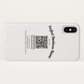 QR-code minimalistisch zwart en wit eenvoudig held Case-Mate iPhone Case (Achterkant (horizontaal))