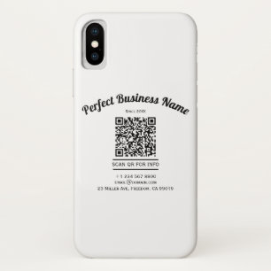 QR-code minimalistisch zwart en wit eenvoudig held Case-Mate iPhone Case
