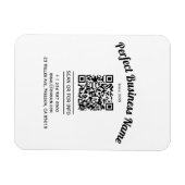 QR-code minimalistisch zwart en wit eenvoudig held Magneet (Horizontaal)