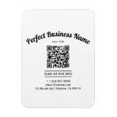 QR-code minimalistisch zwart en wit eenvoudig held Magneet (Verticaal)