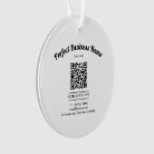 QR-code minimalistisch zwart en wit eenvoudig held Ornament (voorkant)