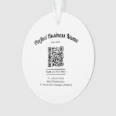 QR-code minimalistisch zwart en wit eenvoudig held Ornament (voorkant)