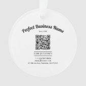 QR-code minimalistisch zwart en wit eenvoudig held Ornament (voorkant)