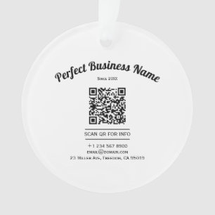 QR-code minimalistisch zwart en wit eenvoudig held Ornament