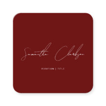 QR-code minimalistische bordeaux handgeschreven sc
