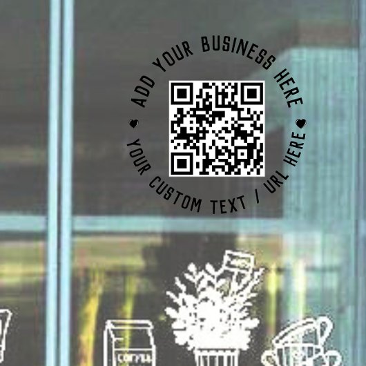 QR-code | Minimalistische eenvoudige zakelijke sca Raamsticker