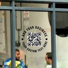 QR-code | Minimalistische eenvoudige zakelijke sca Raamsticker