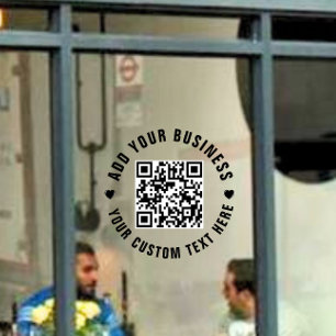 QR Code Minimalistische Eenvoudige Zakelijke Sca Raamsticker