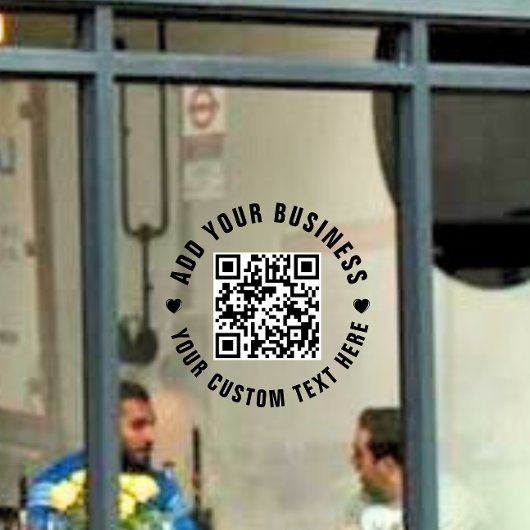 QR-code | Minimalistische eenvoudige zakelijke sca Raamsticker