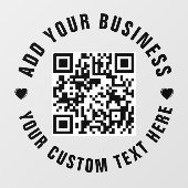 QR-code | Minimalistische eenvoudige zakelijke sca Raamsticker (Vel)