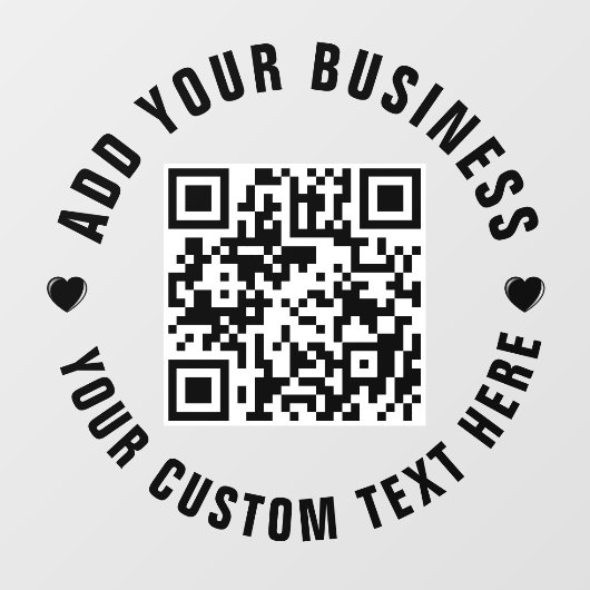 QR-code | Minimalistische eenvoudige zakelijke sca Raamsticker (Vel)