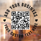 QR-code | Minimalistische eenvoudige zakelijke sca Raamsticker (Vel 2)